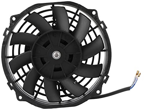 Keenso 7 Inch Universal Electric Radiator Cooling Fan, 10 Curved s 80W High Power 2900rpm Low Noise, with Slim Design for Cars and Engines