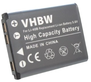 vhbw 1x Akku kompatibel mit Pentax Optio M30, M40, T30, V10, W30, V15, L30, L40 Kamera (500 mAh, 3,6 V, Li-Ion) - Ersatz für D-Li108, D-Li63