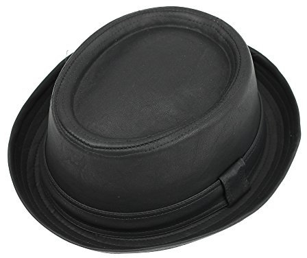 King Ice Hut, Kunstleder-Filzhut, Stil: Vintage / Heisenberg aus Breaking Bad, Schwarz Gr. L ( 58 cm ), schwarz