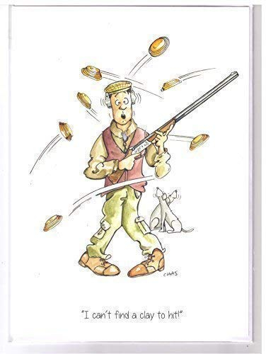 Farm Cottage Brands I Kann Nicht Find A Ton auf! A5 Tontauben Schießen Grußkarte mit Umschlag - Blanko für Ihre Eigene Nachricht