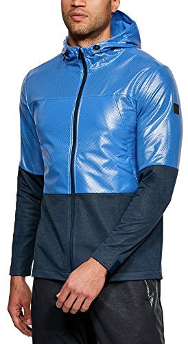 Under Armour Men Unstoppable Swacket Fleece Top, Blue (Mediterranean), Medium