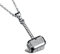 Cupimatch Herren Edelstahl Halskette, Thor Hammer Anhänger Hochglanz Poliert mit 55cm Kette, Silber schwarz gold