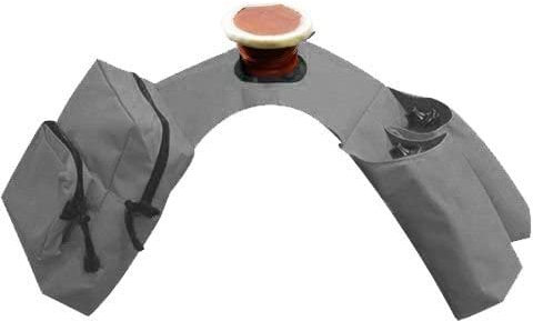 Showman Insulated Cordura Nylon Horn Bags with Water Bottles (Gray)