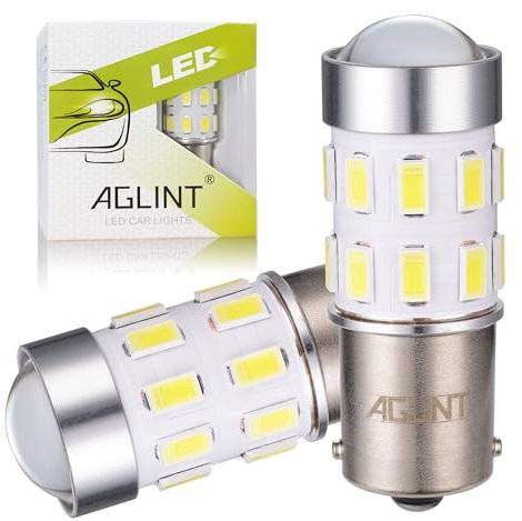 AGLINT P21W LED Ampoule 1156 BA15S 382 12V 24V pour Bateau RV Intérieur Lumière Voiture Feu de Recul DRL Feux de Jours Brouillard Arrière Stationnement Direction Clignotants Frein Feu 6500K Blanc