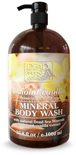 Dead Sea Collection Shower Gel for Women and Men - Body Wash with Pure Dead Sea Minerals and Sweet Almond Oil - Cleanses and Moisturizes Skin (1000 ml.)