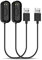 Simpeak 2 Piezas Cargador USB Compatible con Xiaomi Mi Band 4 25CM, Cable de Carga USB Repuesto Cargador Compatible Reloj Inteligente Compatible con Xiaomi Mi Band 4 - Negro