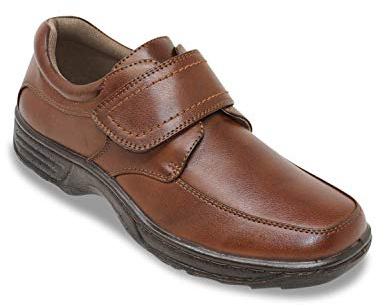 Chums Men's Cushion Walk Touch Fastening Shoes with Gel Pad Standard Fit | Ultra Lightweight Easy Fasten, Comfortable, Casual Footwear for Any Occasion