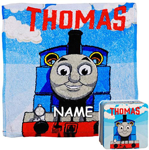 alles-meine.de GmbH 4 Stück magische Waschlappen/Handtücher - Zauberwaschlappen - Thomas die kleine Lokomotive - inkl. Name - Frottee aus 100% Baumwolle - Magic Towel - Wasc..