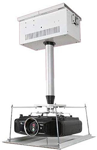 CGOLDENWALL Electric Projector Lift 100-400CM Projector Hanger Mount Remote Control Projector Lift Ceiling Mount for Meeting Room/Office/School/Cinema with Max Load 25kg (Lifting Stroke:200cm)