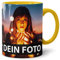 PR Print Royal Foto-Tasse zum selbst gestalten mit Foto und Text/mit individuellen Druck in Profiqualität/Personalisierte Geschenk-Idee mit Bild/XXL-Druck/Gelb