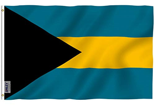 ANLEY Fly Breeze 3x5 Fuß Flagge der Bahamas - Lebendige Farbe und UV-Lichtbeständigkeit - Bahamian Caribbean Flags mit Messingösen 3 X 5 Ft