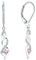JO WISDOM Damen hängende ohrringe Unendlichkeit infinity silber 925 mit 3A Zirkonia Kristall Oktober Geburtsstein Turmalinfarbe,Schmuck für Frauen