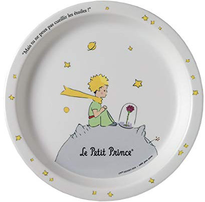 Le Petit Prince Assiette Bébé Blanche Diametere 18 cm