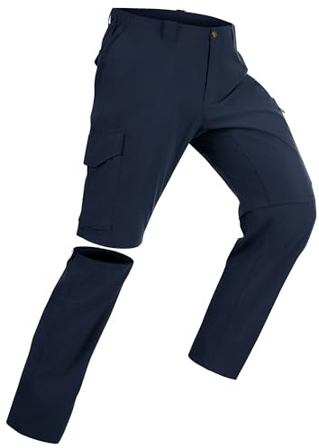33,000ft Wanderhose Herren Zip Off Trekkinghose Atmungsaktiv Abnehmbar Hose | Stretch Outdoorhose mit 6 Taschen，Sommer Funktionshose, Schnell Trockend, Leichte Kurze für Wandern, Fahrrad