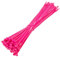 KafTon Fluoreszierende Kabelbinder, Rosa, Premium-Nylon-Kunststoff-Kabelbinder (100, 200 mm x 4,8 mm)