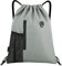 LIVACASA Mochilas de Cuerdas Mujer Hombre Toma USB para Auriculares con Bolsillos Mallas para Botellas Tela Oxford Bolsa de Cuerdas Mochilas Impermeables para Yoga Gimnasio Deportes Gris claro puro