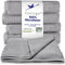 MOON 5er Pack Microfaser, Friseur, Handtücher, Salonhandtücher, ca. 50x90 cm von Floringo mit saugstarker Oberfläche (grau)