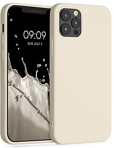 kwmobile Case Compatible with Apple iPhone 12 / iPhone 12 Pro Case - Slim Protective TPU Silicone Phone Cover - Moon Glow
