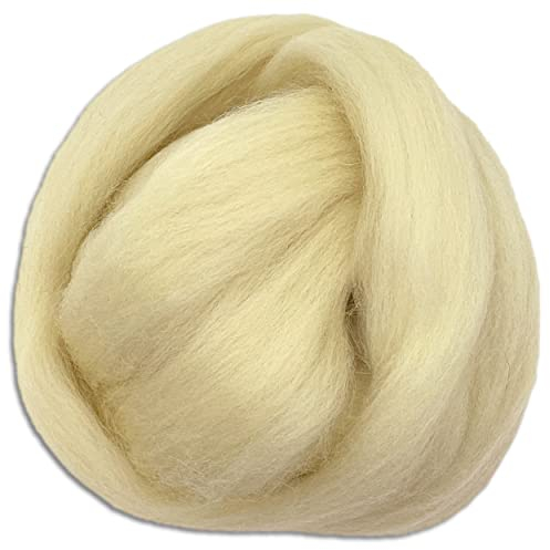 Wooliny 100 g Filzwolle Merinowolle Märchenwolle | 35 Farben zur Auswahl (55 | Natur)