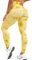 RIOJOY Scrunch Butt Leggings Damen High Waist Seamless Push Up Booty Leggins Hose für Sport Yoga Fitness Gym Workout, Gelb M