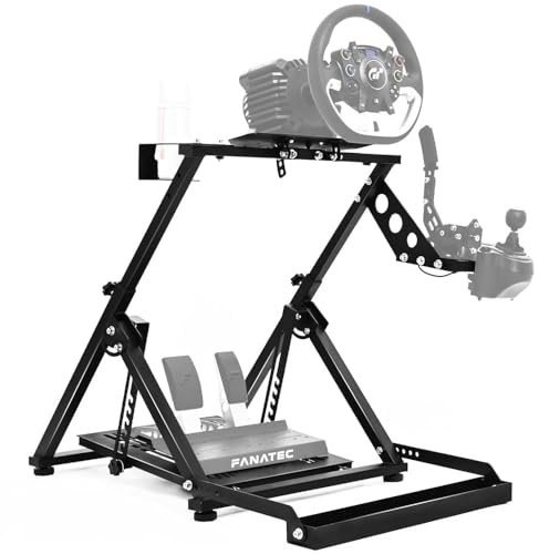 Dardoo Racing Wheel Stand Foldable Racing Simulator Steering Wheel X Frame Adjustable Angle and Height Fit for Logitech G25, G27, G29, G920 Shifter with seat Slot,Wheel Pedals NOT Included