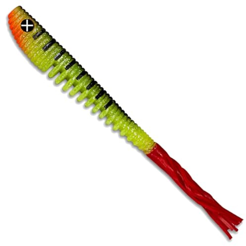 Monkey Lures Hairy Lui 20cm - 2 Gummiköder, Monkey Lures Farbe:Atomic Perch