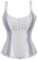 Weiß Korsett Corsage Top Damen Corsett Mit Träger Elegant Hosenträger Reißverschluss Vintage 2XL