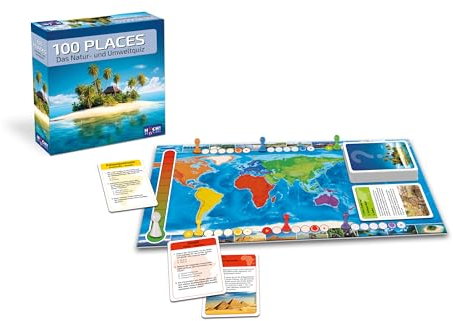 HUCH! | 100 Places | Das Natur- und Umweltquiz | Familienspiele | Quiz Spiel Erwachsene | 500 Fragen & überraschende Fakten | Nachhaltig produziert | Made in Germany | Für 2-6 Spieler ab 10 Jahren