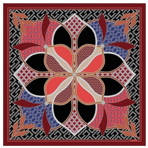 Roeckl Damen Flower Mandala 53x53 Tuch, Black Multi, Einheitsgröße