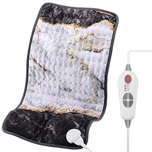 Fabludo [2023 Upgrade] XL Heating pad for Back/Shoulder/Neck/Knee/Leg Pain, Cramps and Arthritis Relief, 6 Fast Heating Settings, Auto-Off, Machine Washable, Moist Dry Heat Options, 12x24