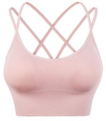 EULLA Sports Bra Reggiseno Sportivo Donna, Rosa (Pink), M