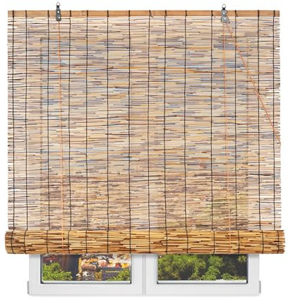 BESCH Persiana Enrollable Bambú Multiusos de Protección Solar y Privacidad (60x140cm)