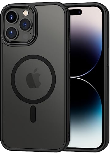 CACOE Magnetisch Hülle für iPhone 14 Pro Max Hülle 6.7 Zoll,kompatibel mit MagSafe,Durchscheinende Matt Handyhülle Stoßfest Kratzfest Schutzhülle Cover