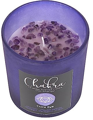 Something Different Großhandel Kristall Heilung Lavendel Kerzen - drittes Auge Chakra, mattiert lila, Amethyst Chakren
