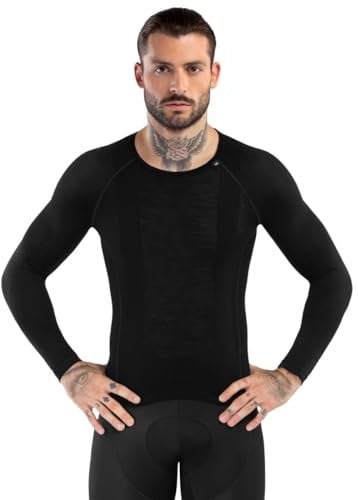 SIROKO Camiseta Interior Lana Ciclismo SRX Typhoon Negro L
