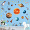 DECOWALL DS12-8077 Sonnensystem Planeten Wandtattoo Weltraum Wandsticker Platz Wandaufkleber Wanddeko für Schlafzimmer Kinderzimmer Babyzimmer