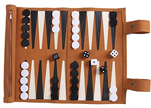 Rehmanniae Backgammon | Voyage | Backgammon en Cuir PU | Jeux Backgammon Portables pour Adultes Et Jeux Société Classiques | Jeux Société Stratégie pour Adultes Et Enfant