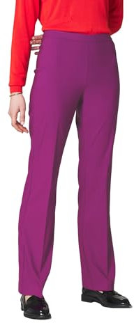 Goldenpoint Donna Leggings Flare Long Tinta Unita, Colore Viola, Taglia S