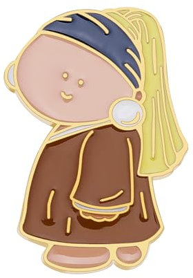 ECSiNG Cartoon Girl Magnetischer Nadelhalter 4,4 X 2,9 cm Stickerei-Nadelpflücker Legierung Tropfenkleber Nadelsauger zum Nähen Sticken Nadelarbeiten Aufbewahrung