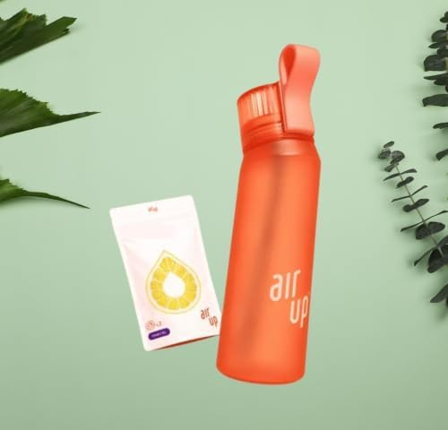 AU Wasserflasche mit Kapseln, BPA-frei, 650 ml, Orange inkl. 3 Kapseln, 650 ml