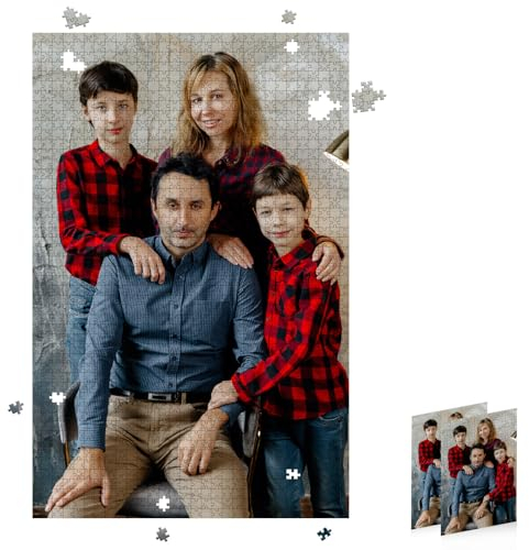 Personalisiertes Puzzle mit eigenem Bild Foto-Puzzle 20-1500 Teile individuelles Puzzle für Erwachsene und Kinder Benutzerdefiniert Puzzle Geburtstage, Muttertag, Valentinstag & Hochzeiten