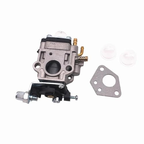 GHOUYL 15 mm Vergaser-Kit für Motorsensen, 43 cc, 49 cc, 52 cc, Rasentrimmer, Kettensäge, Vergaserzubehör (orange)