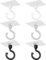 ZBHDEYG Lot de 6 Crochets Muraux Autocollants Rotatifs pour Plafond - Adhésifs, de Transport, pour Serviettes de Salle de Bain