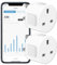 ANTELA Smart Plug with Energy Monitoring, 2,4GHz WiFi Plug, Smart Life APP Wireless Remote Control with Timer Function, Compatible with Alexa and Google Home, 13A (2 Packs)