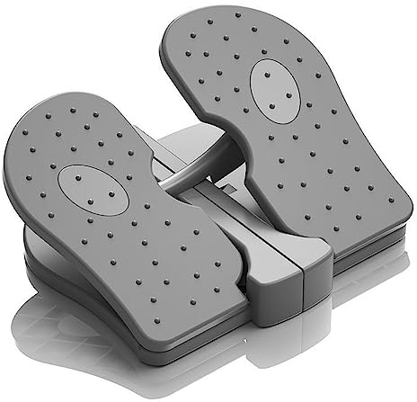 Fuß Stepper Maschine, Nylon Mini Stepper Übungstrainer Faltbares Pedal Unter dem Schreibtisch, Beintrainer für den Heimgebrauch (Grau)