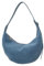 CRGANGZY Damen-Umhängetasche aus Wildleder mit Reißverschluss, Unterarmtasche, solide Hobo-Tasche, trendige Clutch-Geldbörse for Arbeit, Reisen (blau)