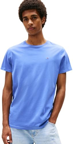 Tommy Jeans Herren TJM Xslim Jersey Tee Dm0Dm04411 S/S T-Shirt, Blue (Soft Sapphire), S