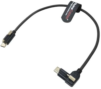 Alvin's Cables Câbles ultra-flexibles de verrouillage USB-C Câble de transfert de données pour moniteur Pyxis Blackmagic, USB-C 3.2 10 Gbps Câble haute vitesse pour Micro Studio Blackmagic 4K G2 12in