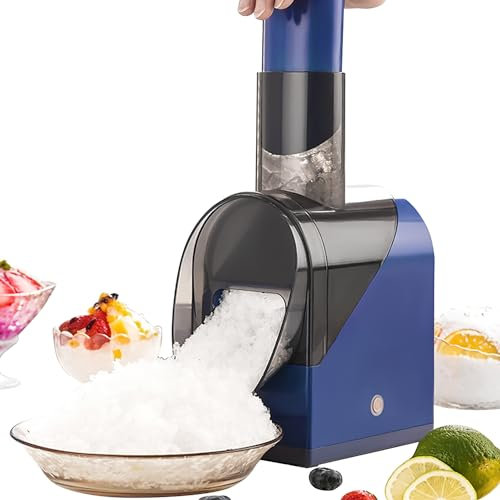 Tritaghiaccio elettrico – Quick 3s Crush con doppie lame, ideale per uso domestico e commerciale, efficiente macchina per il ghiaccio tritato e rasato