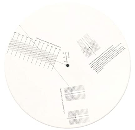 Plattenspieler-Patronen-Ausrichtungs-Winkelmesser, rutschfeste Vinyl-Schallplatten-Kalibrierungsmatte für die Tonabnehmer-Einstellung